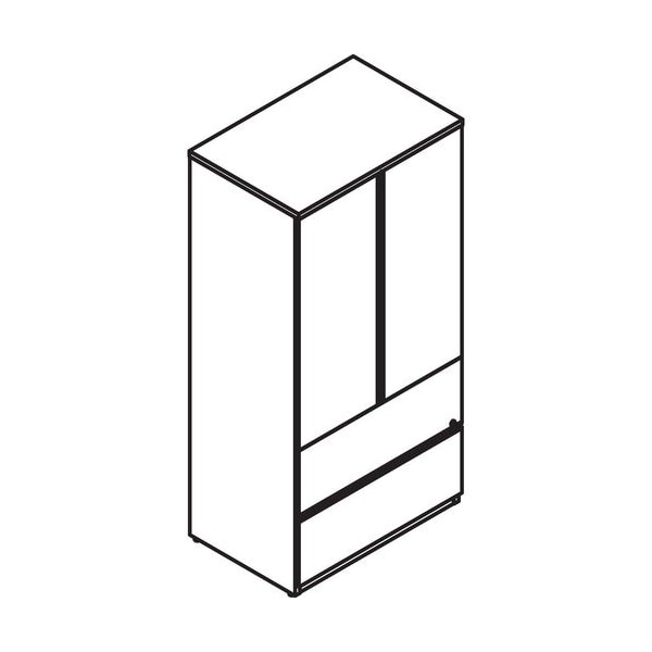 Groupe Lacasse Storage Unit, SS Handle, 36inWx20inDx73inH, Niagara LAS4X203673LFBA - main